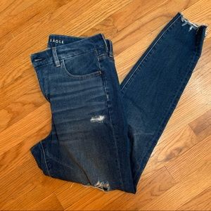 American Eagle dark wash ripped jeans